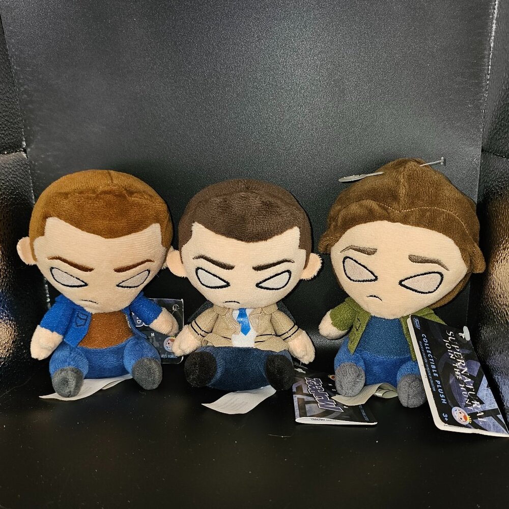 Rare Supernatural Mopeez Plush Set – Sam, Dean & Castiel NIP!